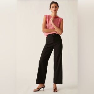 Maeve The Colette Full Length Wide-Leg Pants Wheat 33 Tall